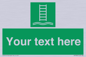 Custom sign safe condition Embarkation ladder